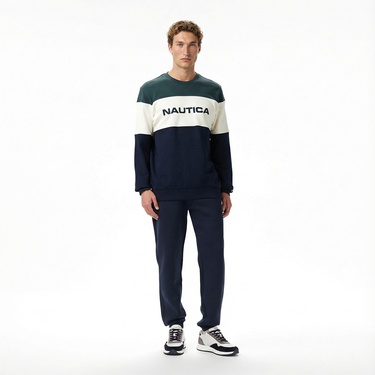  Nautica Erkek Yeşil Classic Fit Sweatshirt