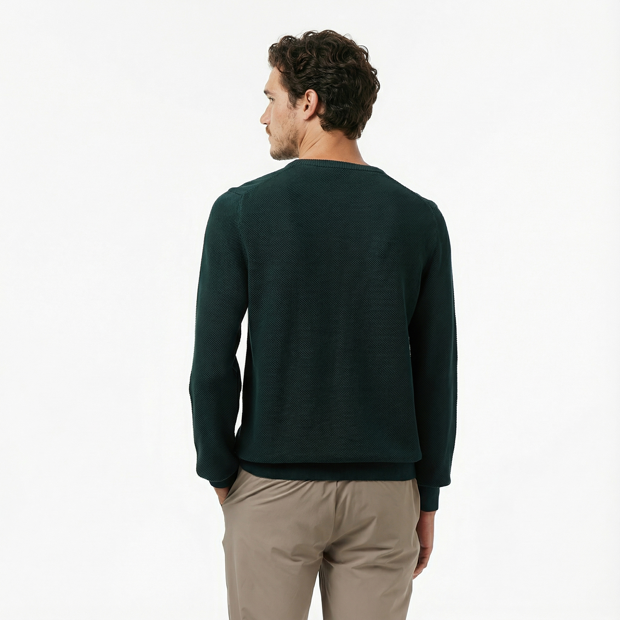  Nautica Erkek Yeşil Classic Fit Kazak