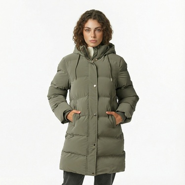  Nautica Kadın Yeşil Regular Fit Mont