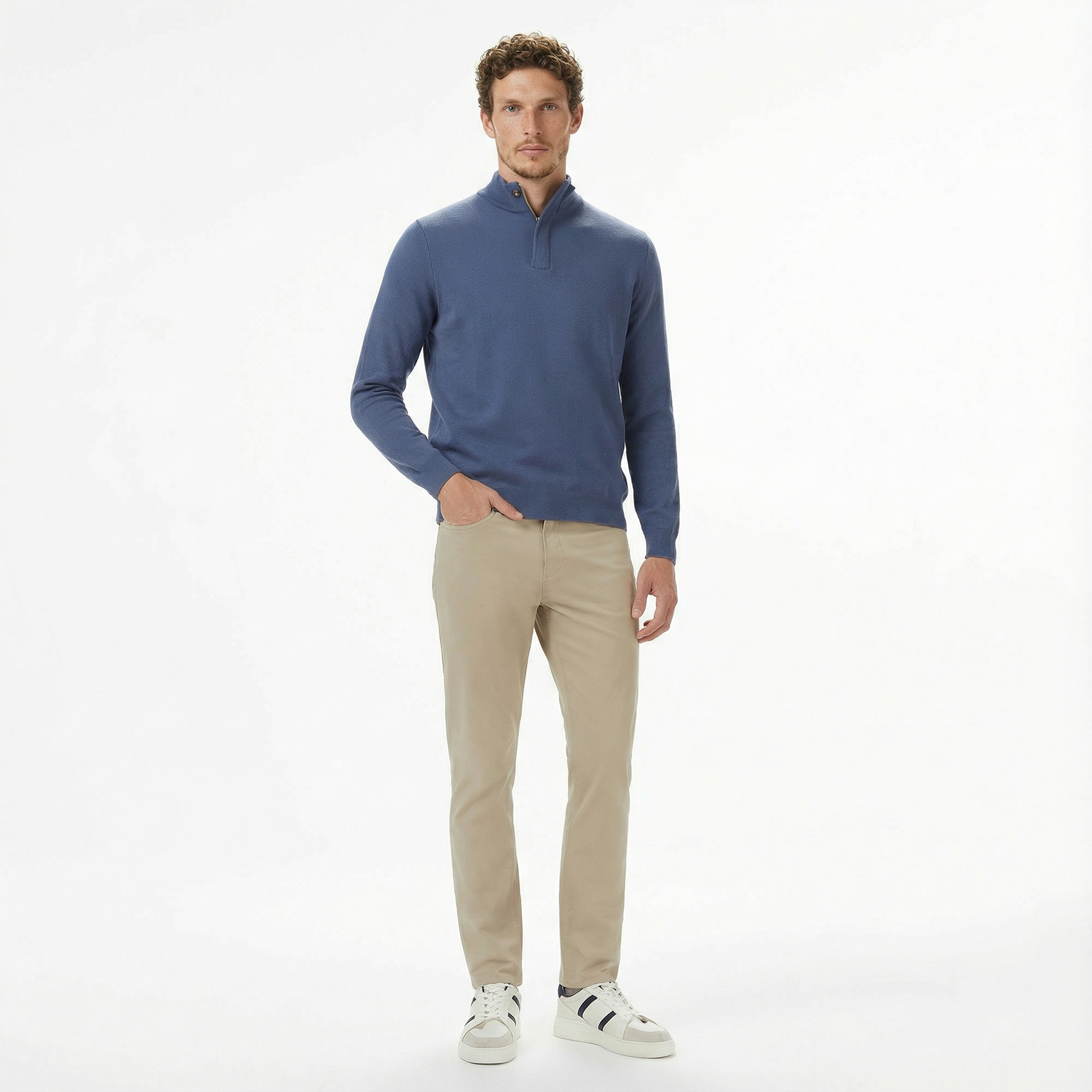  Nautica Erkek Mavi Classic Fit Kazak