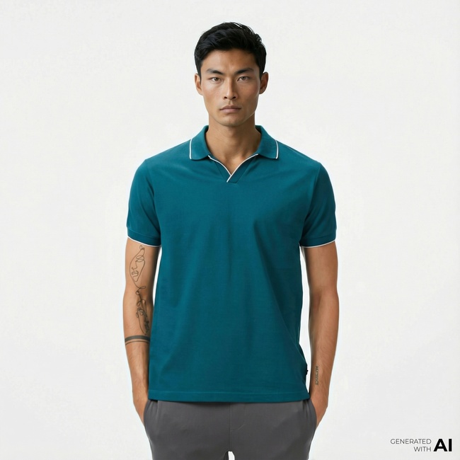  Nautica Erkek Yeşil Classic Fit Polo Yaka T-Shirt