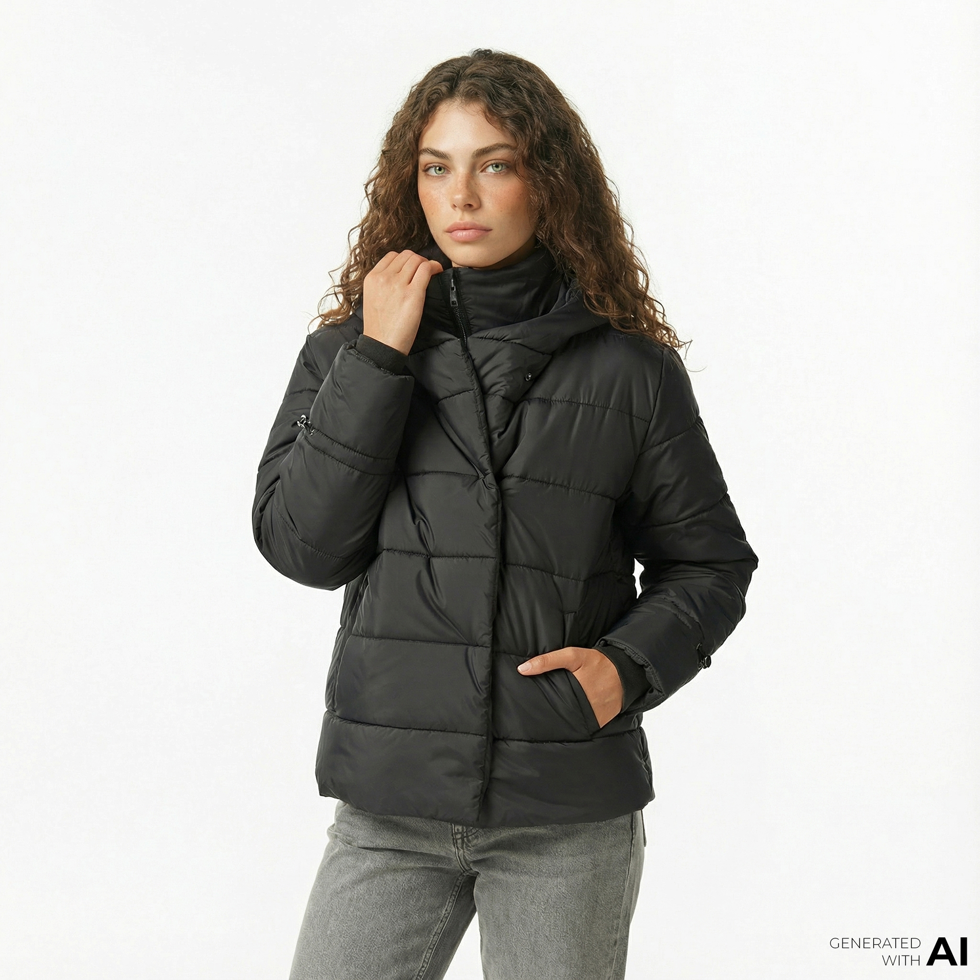  Nautica Kadın Siyah Regular Fit Mont