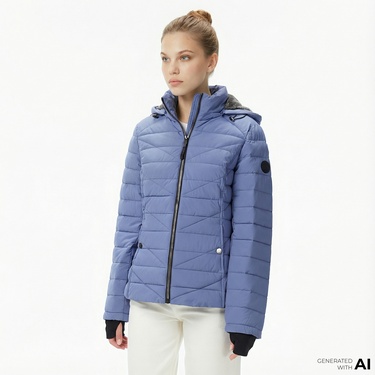  Nautica Kadın Mavi Regular Fit Mont