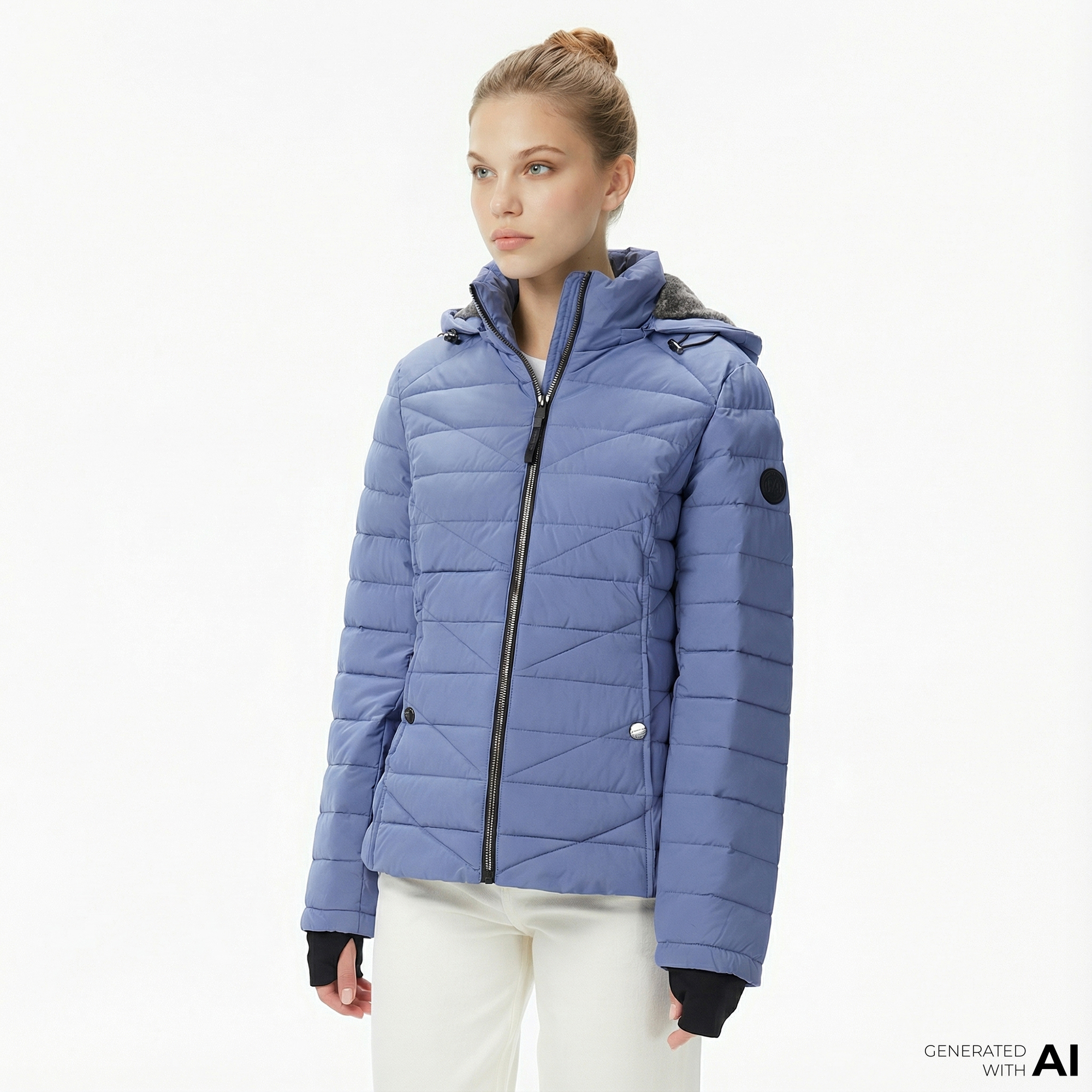  Nautica Kadın Mavi Regular Fit Mont