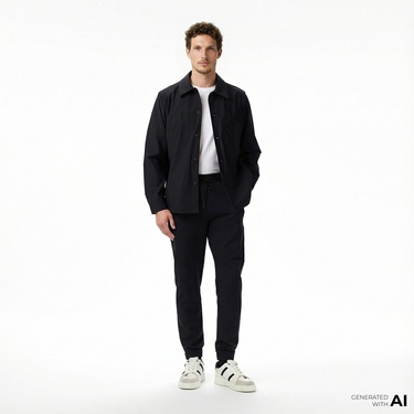  Nautica Erkek Siyah Classic Fit Eşofman Altı