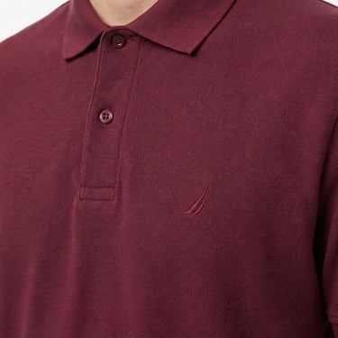  Nautica Erkek Bordo Classic Fit Uzun Kollu Polo Yaka T-Shirt