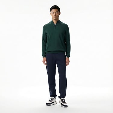  Nautica Erkek Yeşil Classic Fit Kazak