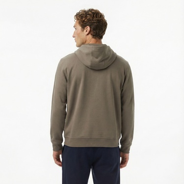  Nautica Erkek Kahverengi Classic Fit Kapüşonlu Sweatshirt