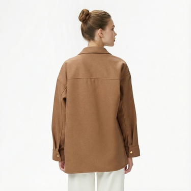  Nautica Kadın Kahverengi Regular Fit Gömlek