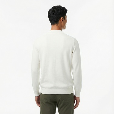  Nautica Erkek Krem Rengi Classic Fit Kazak