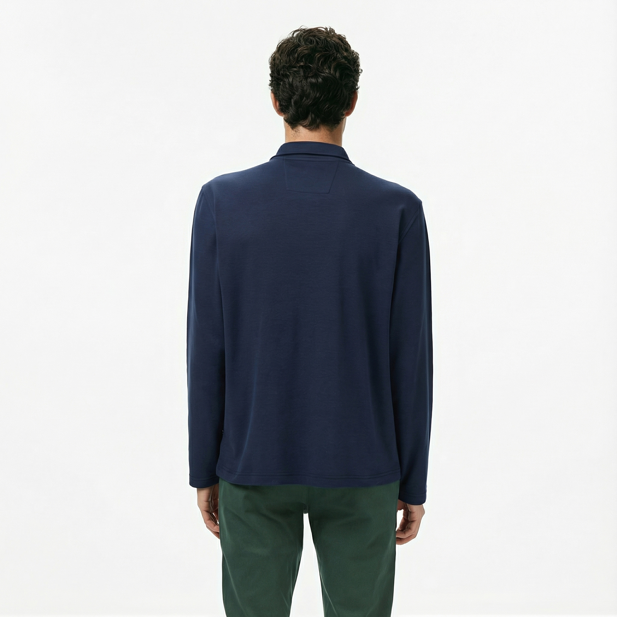  Nautica Erkek Lacivert Classic Fit Uzun Kollu Polo Yaka T-Shirt