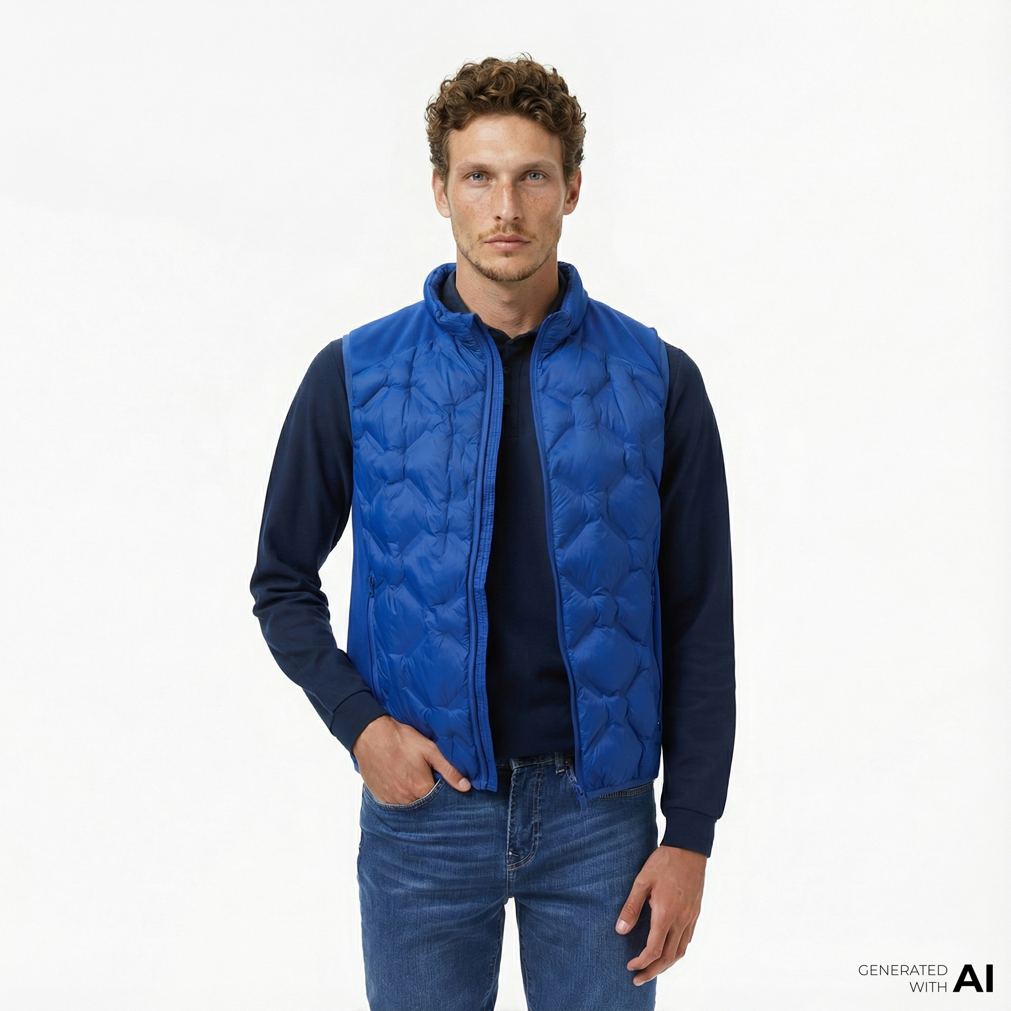  Nautica Erkek Mavi Regular Fit Yelek