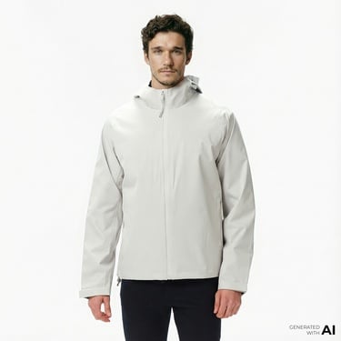  Nautica Erkek Gri Regular Fit Yağmurluk