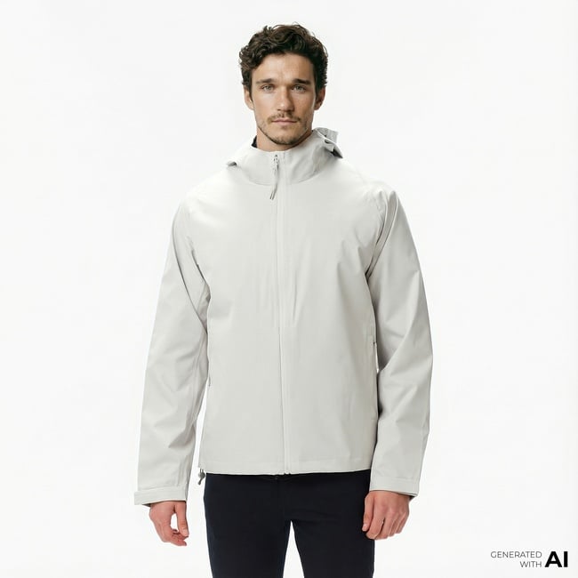  Nautica Erkek Gri Regular Fit Yağmurluk