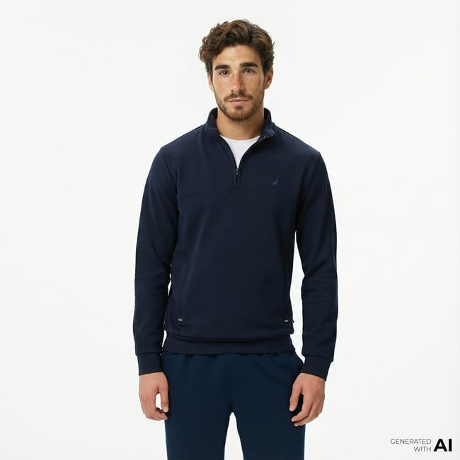  Nautica Erkek Lacivert Classic Fit Sweatshirt