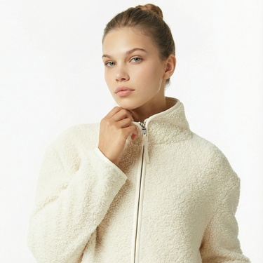  Nautica Kadın Krem Rengi Oversize Sweatshirt