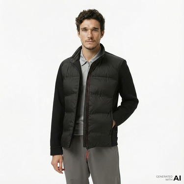  Nautica Erkek Siyah Regular Fit Mont