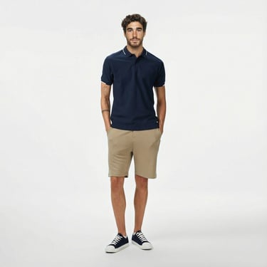  Nautica Erkek Lacivert Classic Fit Polo Yaka T-Shirt