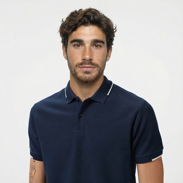  Nautica Erkek Lacivert Classic Fit Polo Yaka T-Shirt