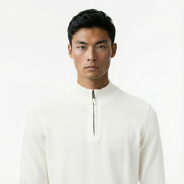  Nautica Erkek Krem Rengi Classic Fit Kazak