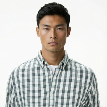  Nautica Erkek Yeşil Kareli Classic Fit Gömlek