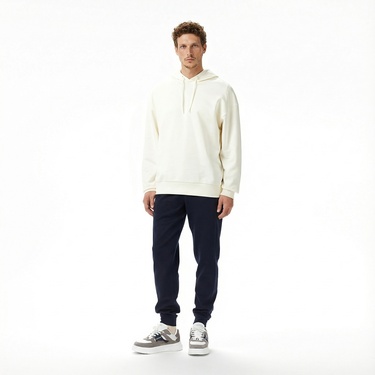  Nautica Erkek Krem Rengi Oversize Kapüşonlu Sweatshirt