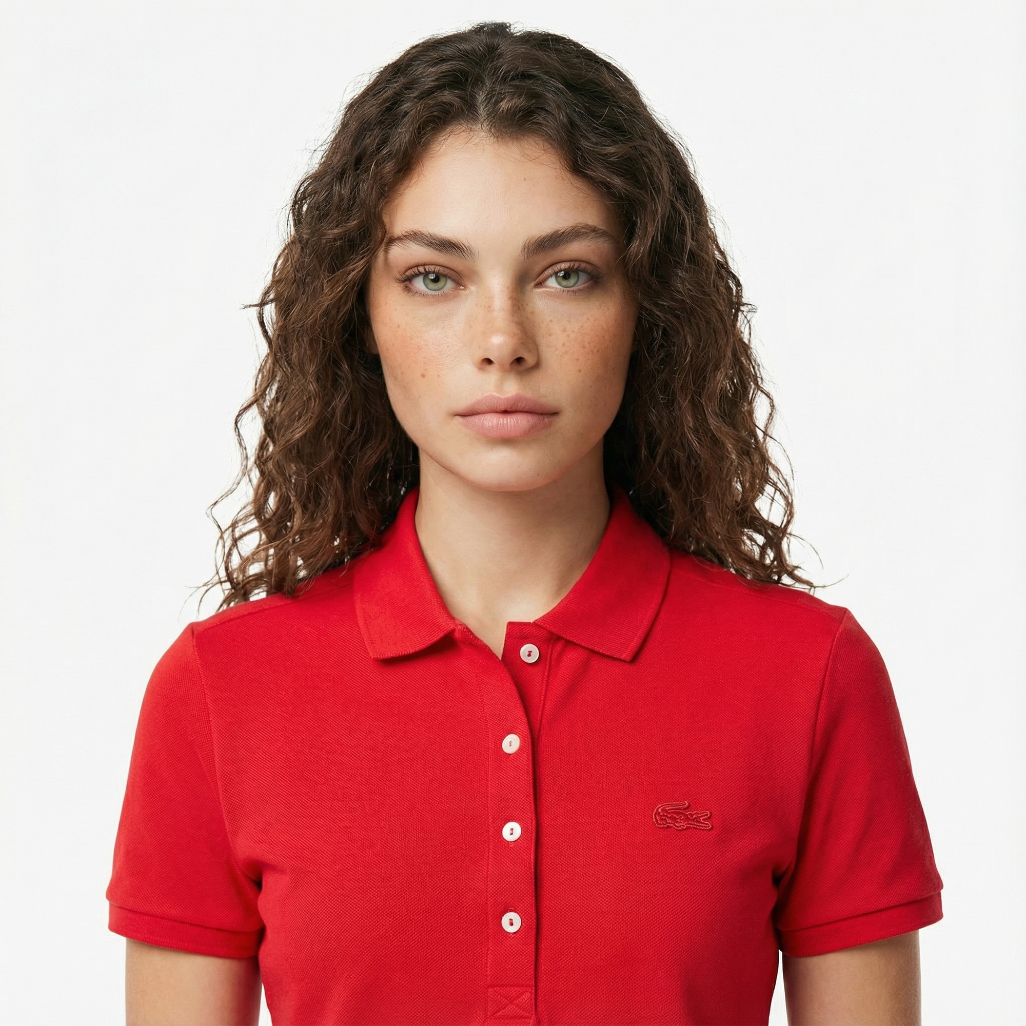 Lacoste Kadın Slim Fit Kısa Kollu Polo Yaka Kırmızı Elbise