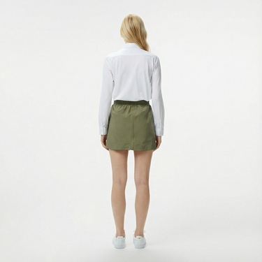  Lacoste Kadın Regular Fit Haki Etek