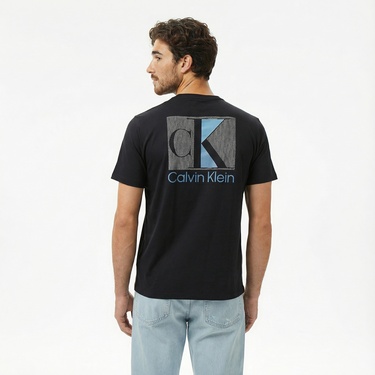  Calvin Klein Abstract Graphic Erkek Siyah T-Shirt
