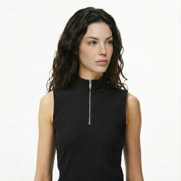  Calvin Klein Woven Label Kadın Siyah T-Shirt