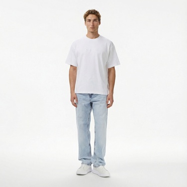  Calvin Klein Fashion Logo Erkek Beyaz T-Shirt