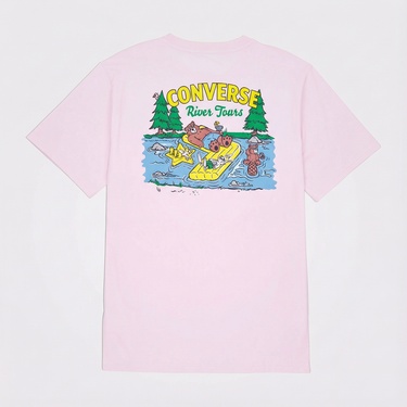  Converse Erkek Baskılı Pembe T-Shirt