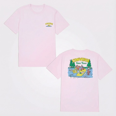  Converse Erkek Baskılı Pembe T-Shirt