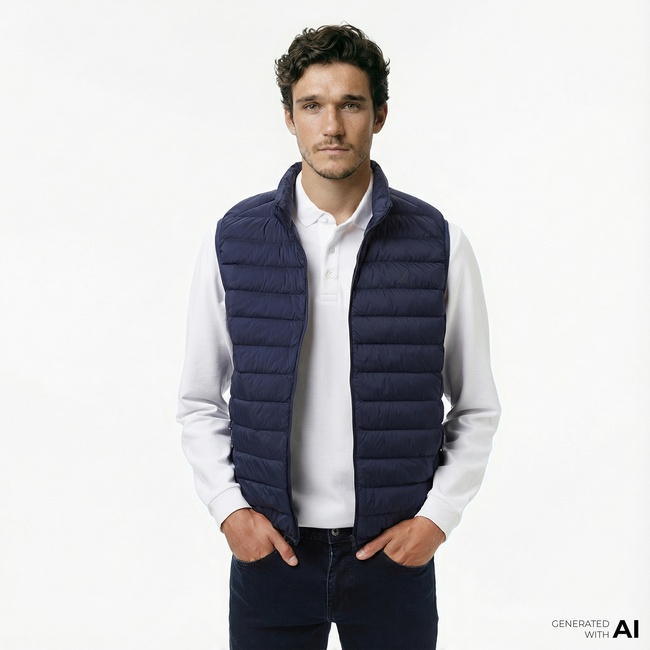  Nautica Erkek Lacivert Su İtici Özellikli Yelek