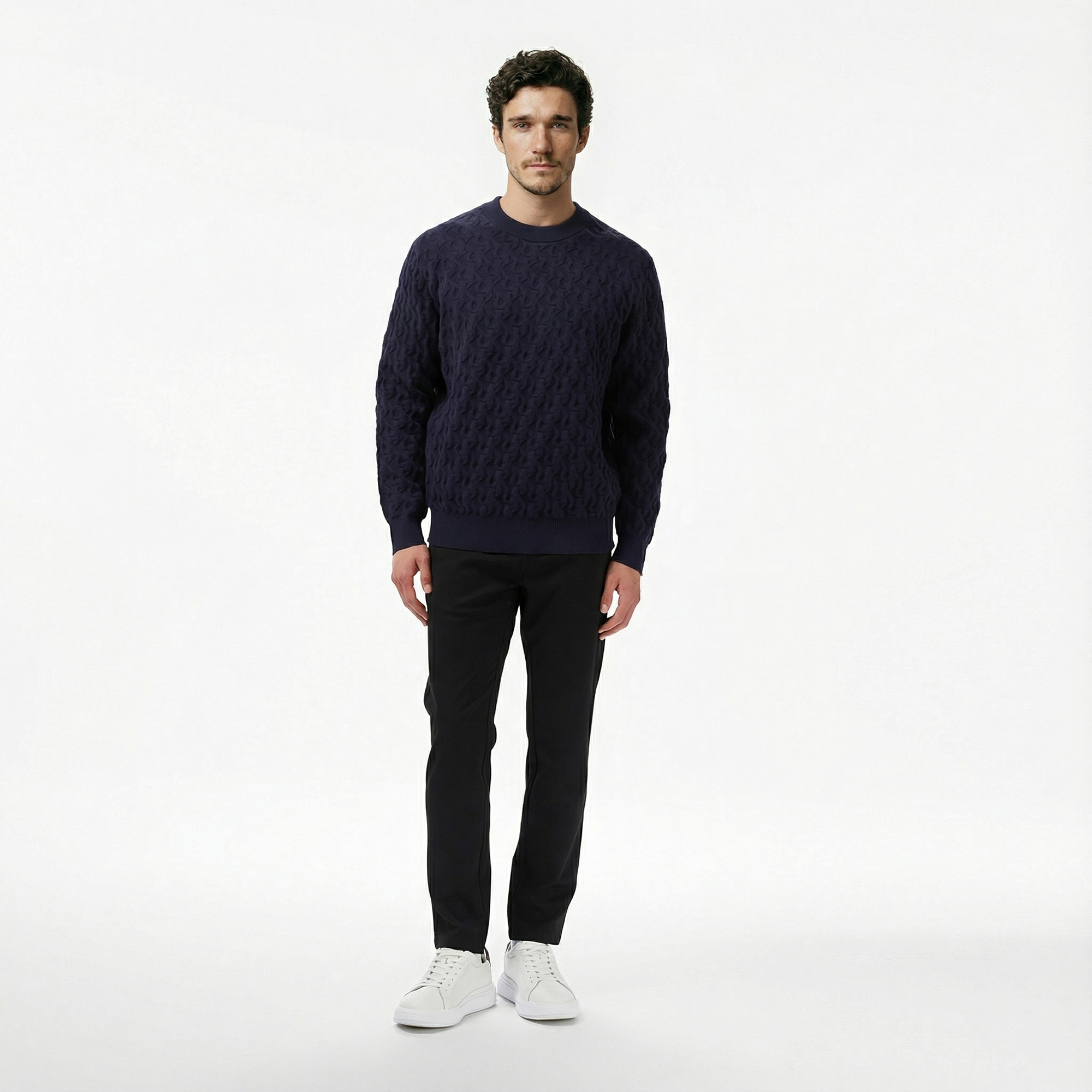  Calvin Klein Erkek Lacivert Kazak