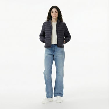  Calvin Klein Ultra Lightweight Down Puffer Kadın Lacivert Ceket