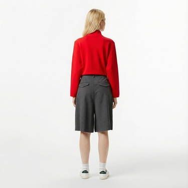  Lacoste Kadın Gri Bermuda Şort