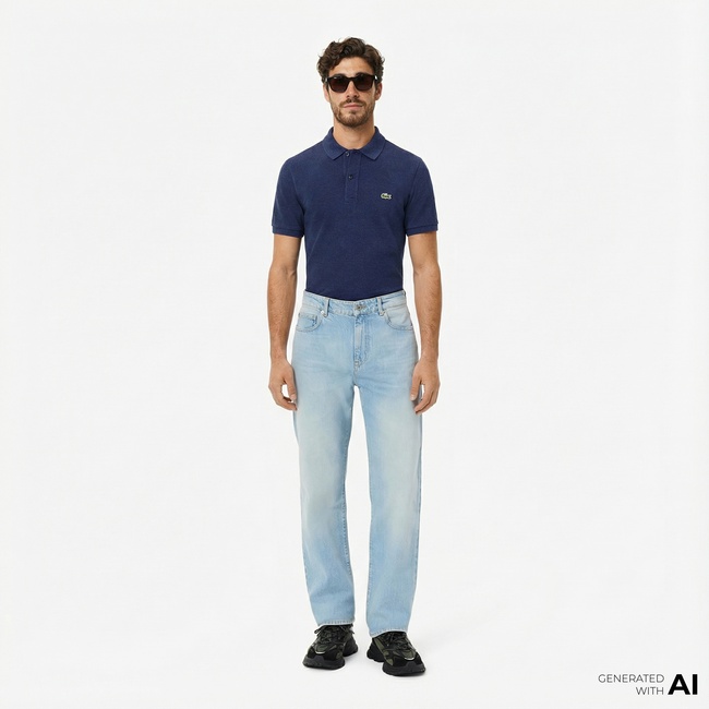  Lacoste Erkek Straight Fit Mavi Pantolon