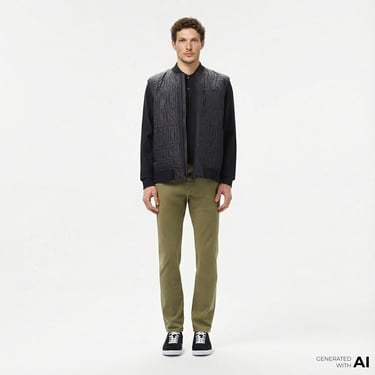  Lacoste Erkek Slim Fit Haki Jean Pantolon