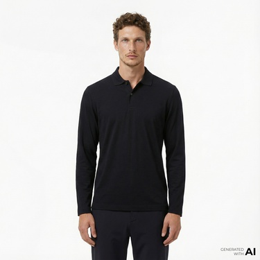  Nautica Erkek Siyah Classic Fit Polo Yaka T-Shirt