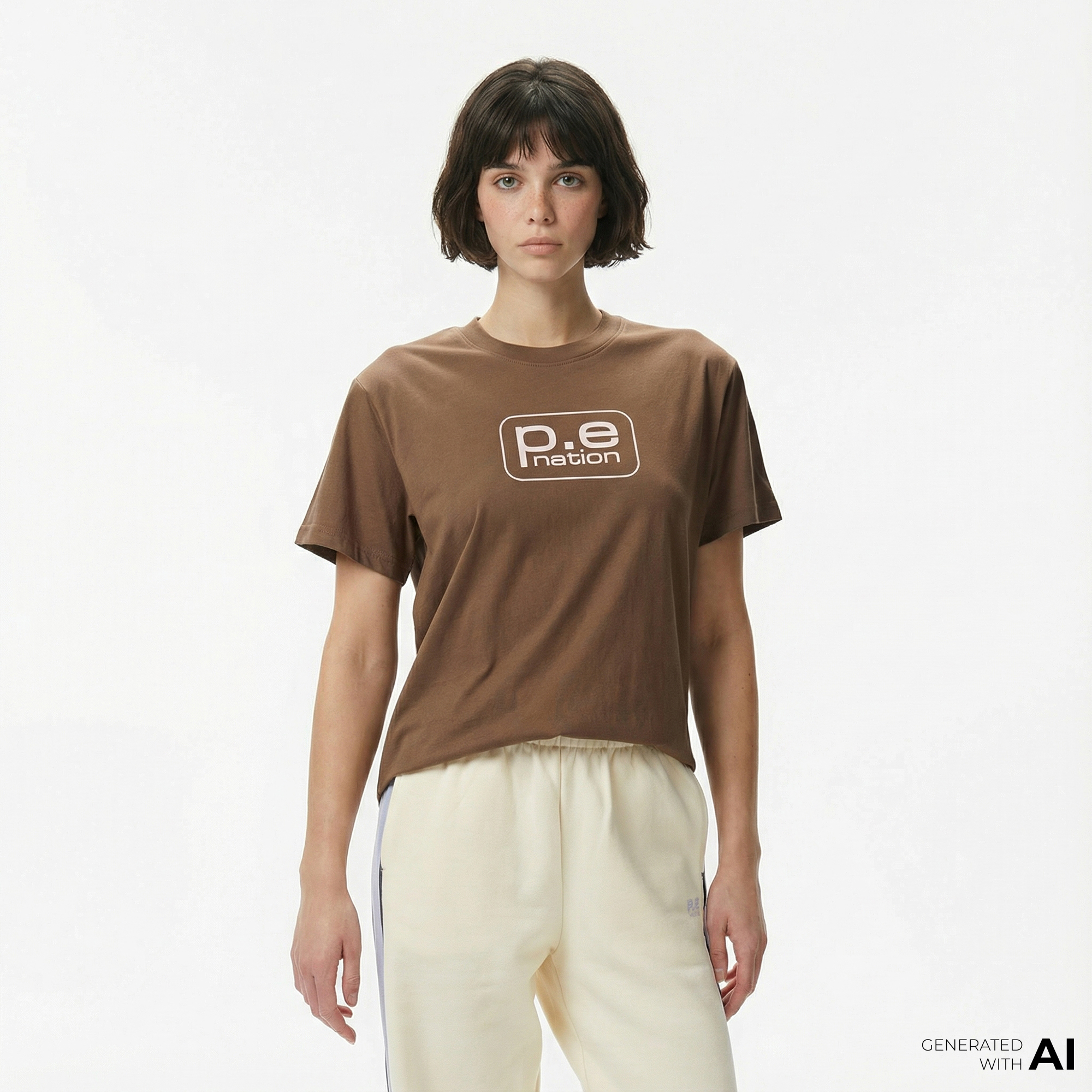  P.E Nation Flux Kadın Kahverengi T-Shirt