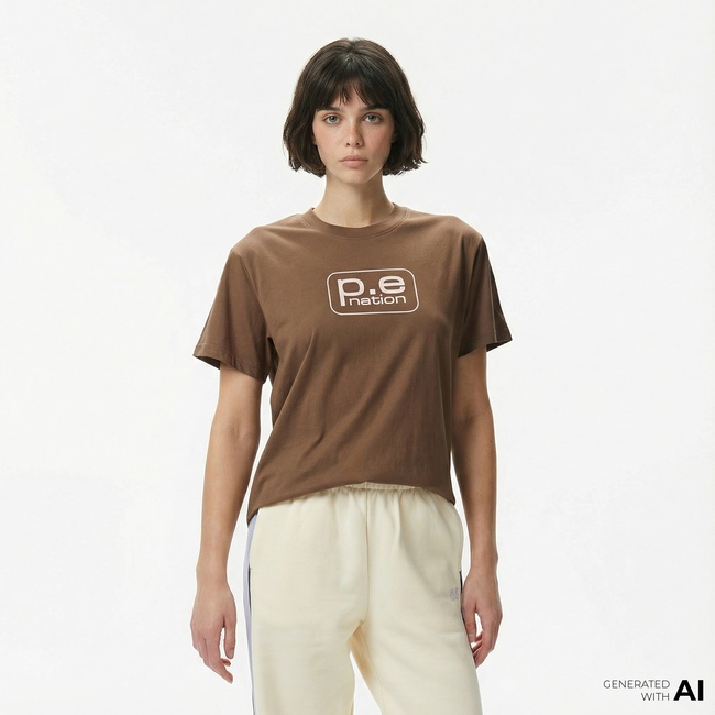  P.E Nation Flux Kadın Kahverengi T-Shirt