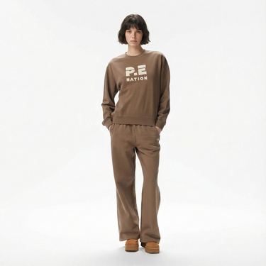  P.E Nation Heads Up 2 Kadın Kahverengi Sweatshirt