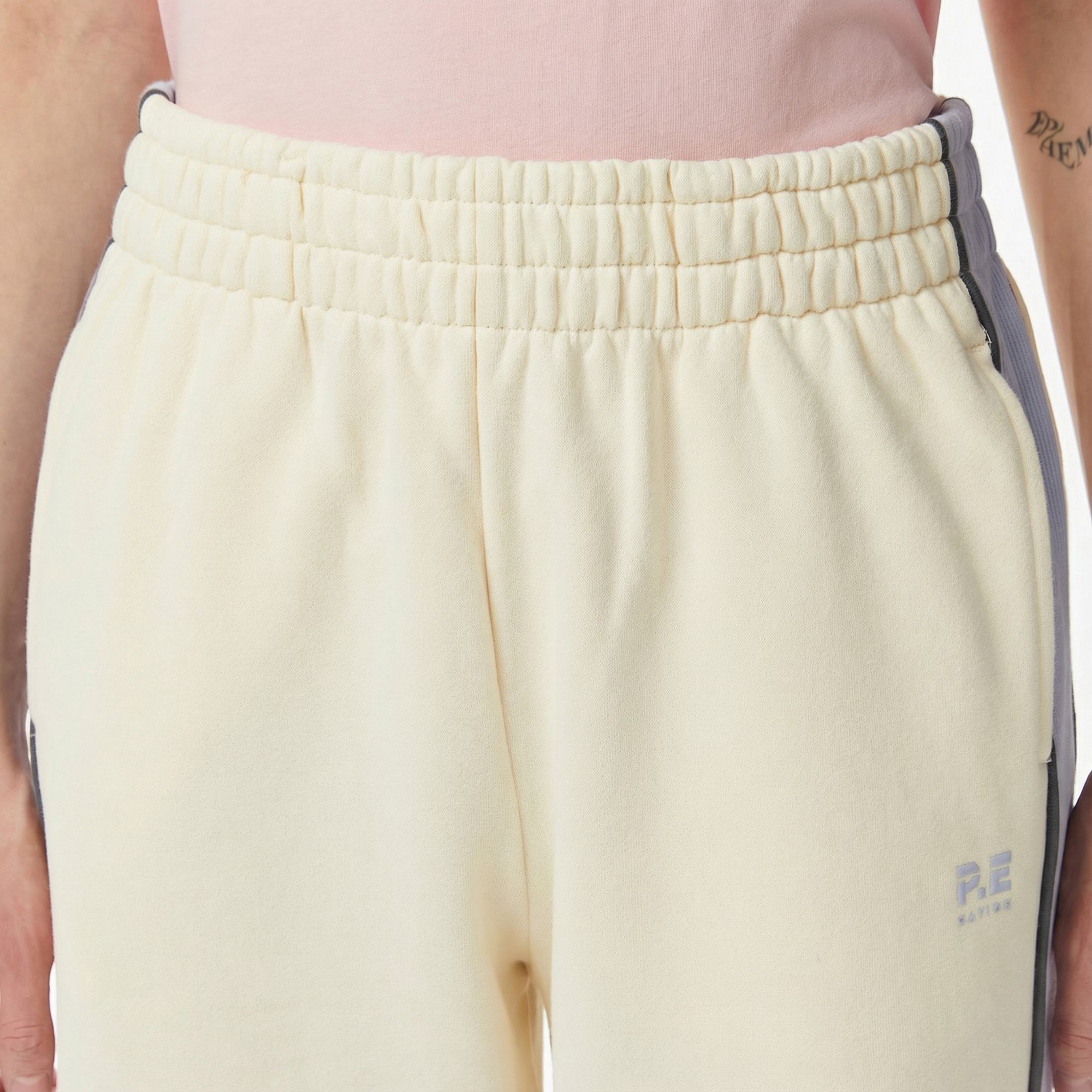  P.E Nation Align Kadın Beyaz Krem Rengi Pantolon