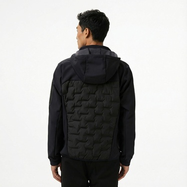  Boss Down Hybrid Erkek Siyah Ceket