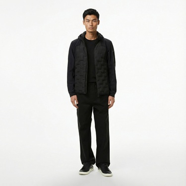  Boss Down Hybrid Erkek Siyah Ceket