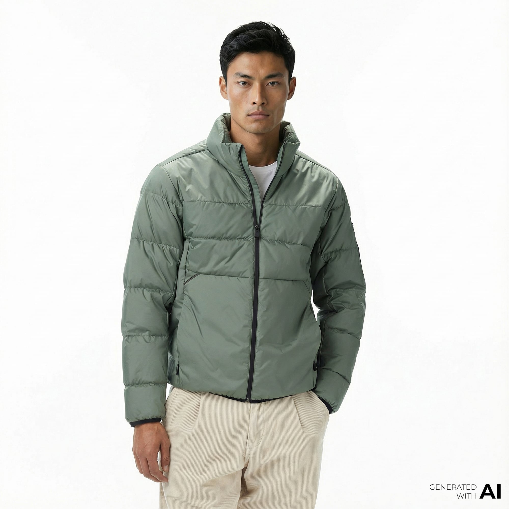  Boss Urbanex Puffer Erkek Yeşil Mont