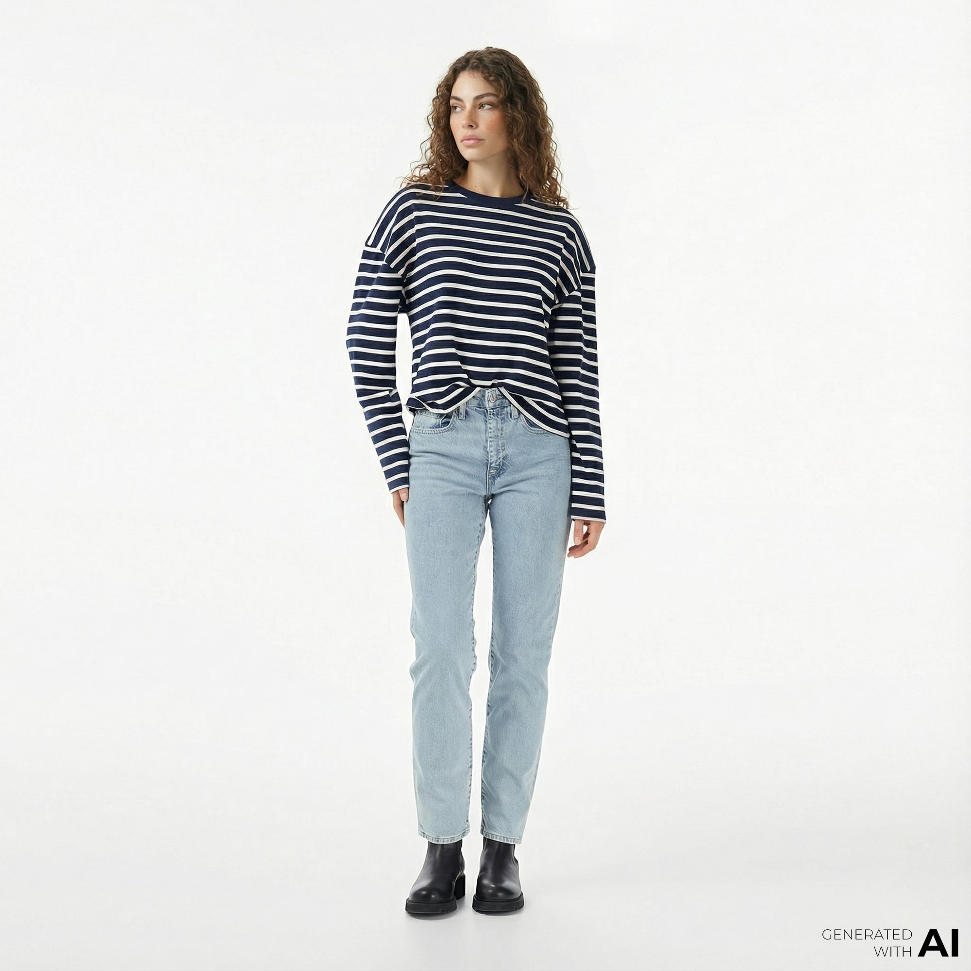  Levi's 724 High Rise Straight Kadın Mavi Jean