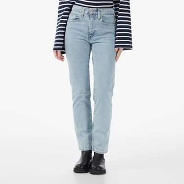 Levi's 724 High Rise Straight Kadın Mavi Jean