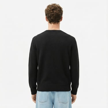  Lacoste Erkek Classic Fit Bisiklet Yaka Siyah Kazak